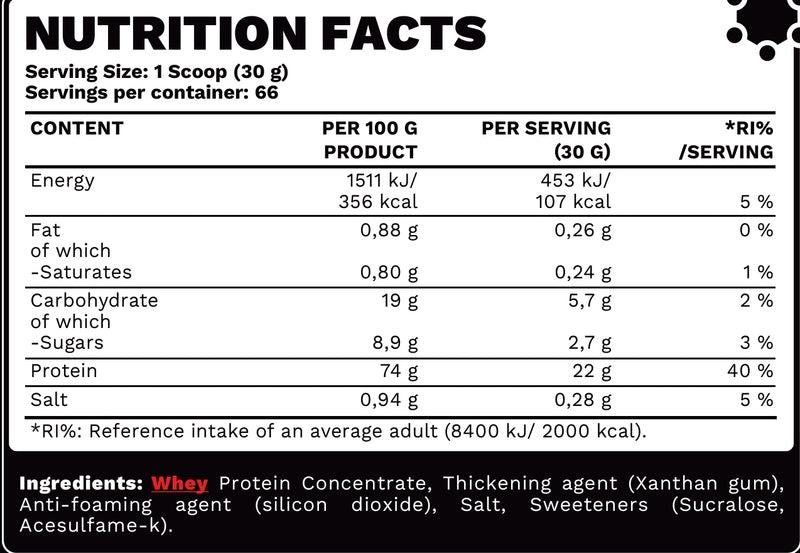 100% Whey Isolat Hydro Pure Be Bulk Nutrition