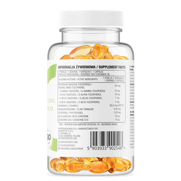 OstroVit Vitamine E Natuurlijk tocoferolcomplex 90 capsules